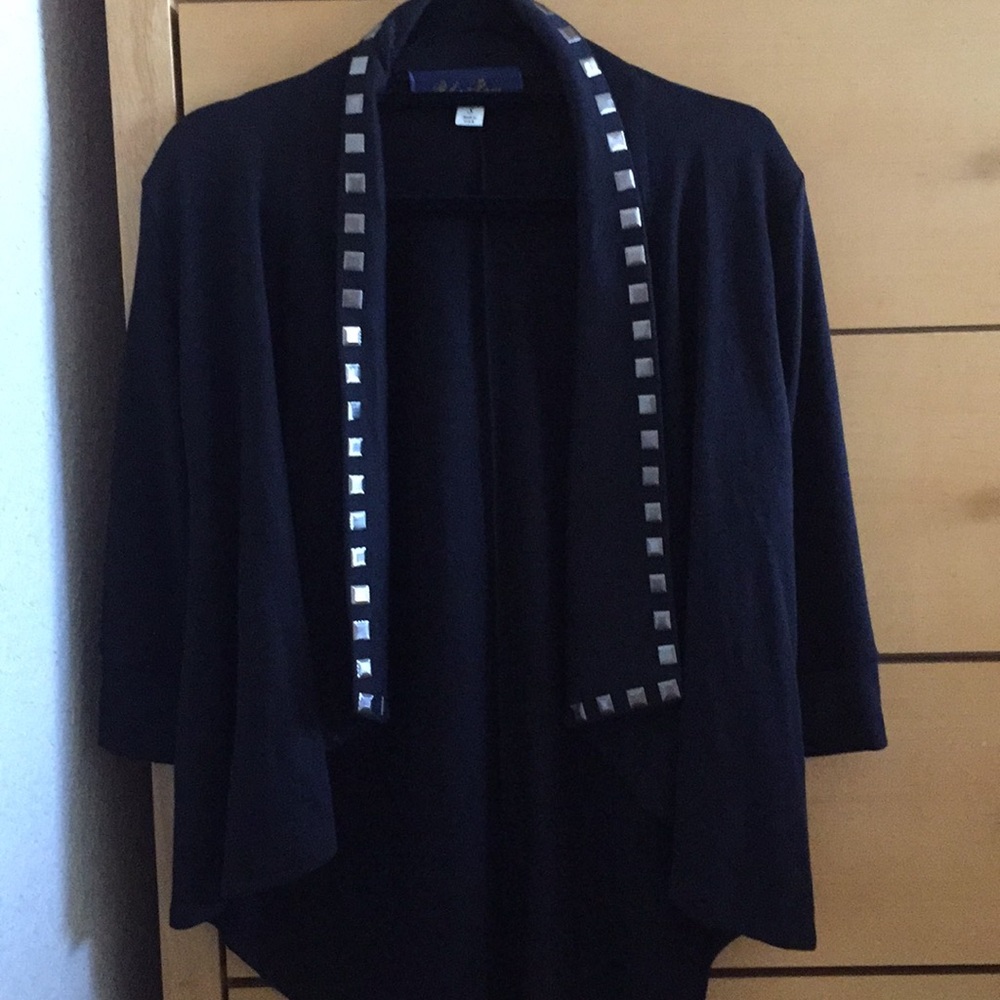 Black high low blazer